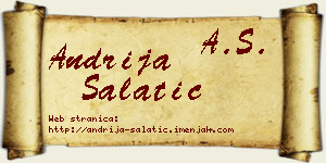 Andrija Salatić vizit kartica